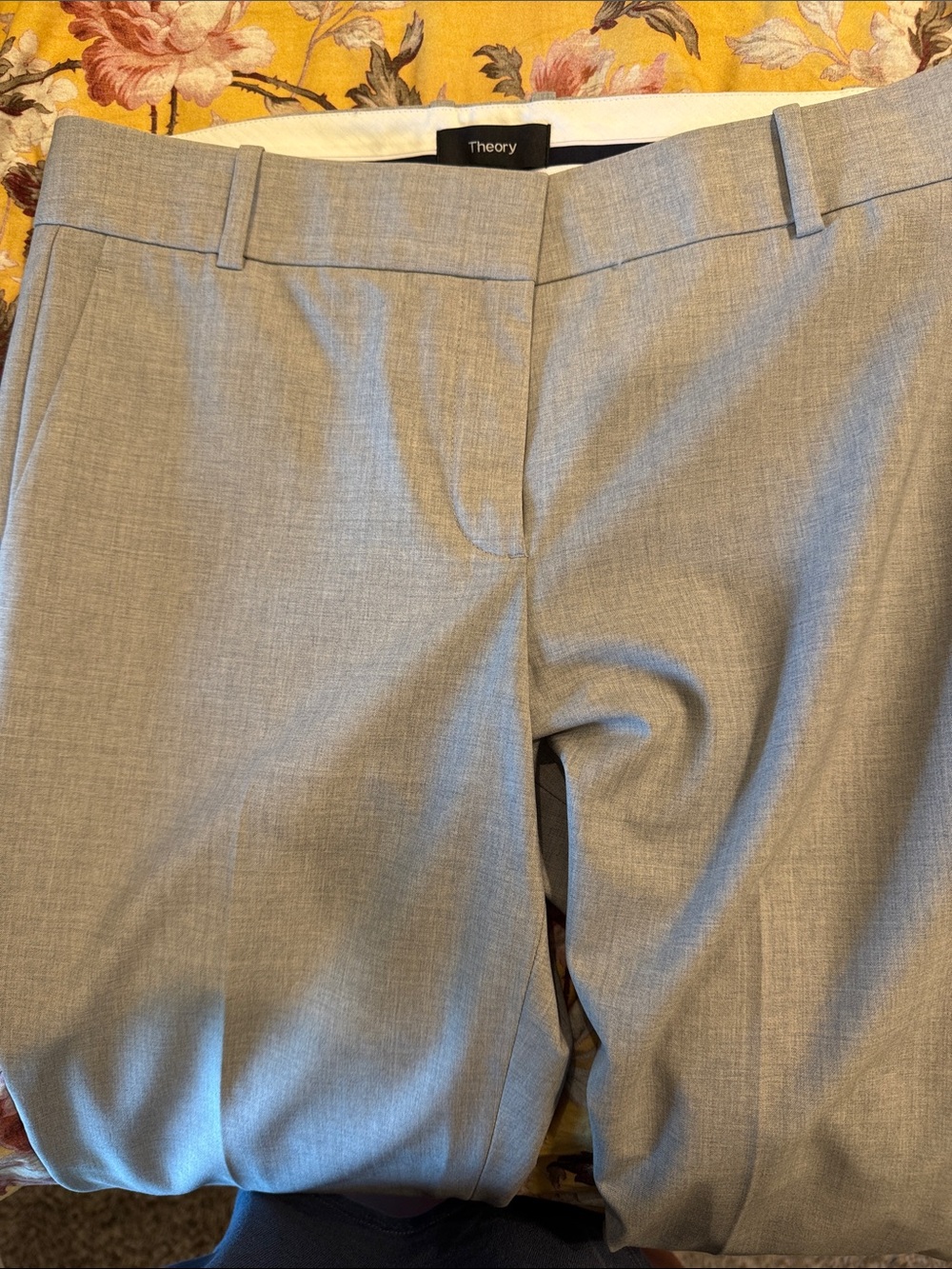 Theory Light Gray Women's Dress Pants - Classic Tailored Trousers